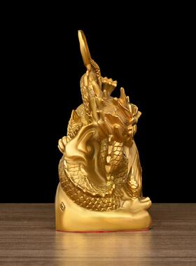 避火龙摆件解厨房西北干 干位火烧天门三辟火龙瓶辰龙黄铜龙型工