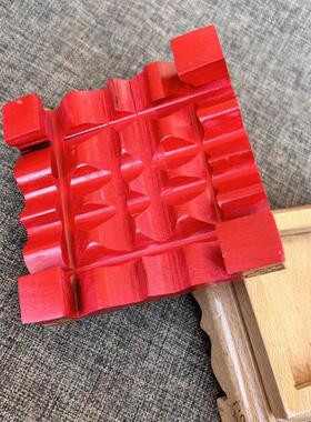 精品红色清漆八公分底座道家法器道士用品桃木底座