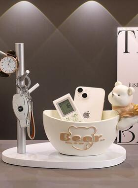 玄关钥匙收纳摆件入户门口置物架客厅鞋柜家居装饰品乔迁新居礼品