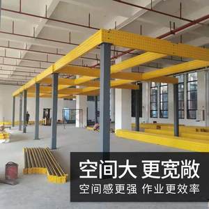 大度阁货架重型阁钢结MFK构工厂仓库多层楼平楼台货架重跨型仓储