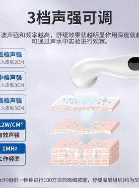 消炎康覆冲击射频超音波治理疗机美容仪止疼痛电按摩器筋膜骨导入