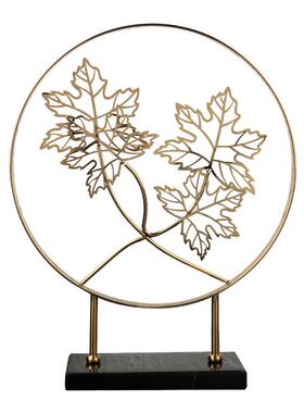 中式枫叶轻奢植物摆件高级感创意家居客厅大号玄关装饰工艺品摆设