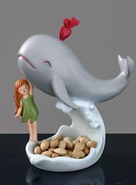 鲸鱼摆件鱼家居装饰品海洋书桌书架高级感家里小众女孩生日小礼物