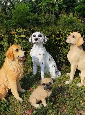 仿真动物狗狗摆件招财镇宅庭院客厅看门狗德牧模型树脂大狼狗假狗