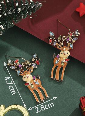 Christmas earring set, Christmas tree earrings, 6-piece set