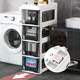 Bathroom storage cabinet transparent black drawer bathroom ultra-narrow gap storage cabinet debris storage rack