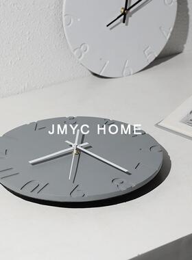 钟意式钟极简时简约摆件办公室酒店钟客厅电视柜卧室FPT高级挂座
