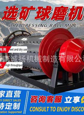 金矿磨矿选矿球磨机矿石选金机淘金设备开采黄金矿浮选机器球磨机