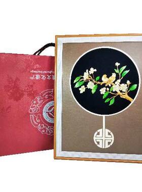 麦秆画特色工艺品送朋友礼品镜框装饰画家装画中国风出国礼品