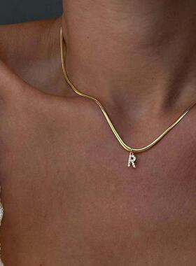Personalized diy Name Necklace for Women Initial Letter Pend