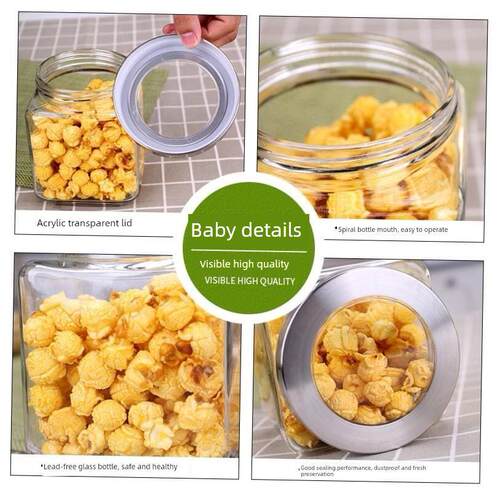 Kitchen glass sealed container food seasoning storage jar ho - 图1