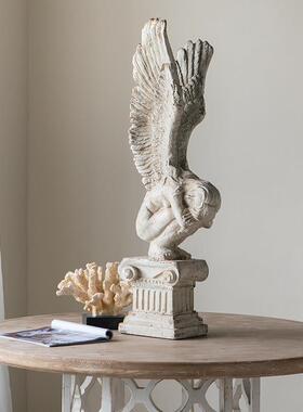 BJ38 欧式法式复古树脂人物雕塑摆件家居饰品客厅玄关陈列装饰品