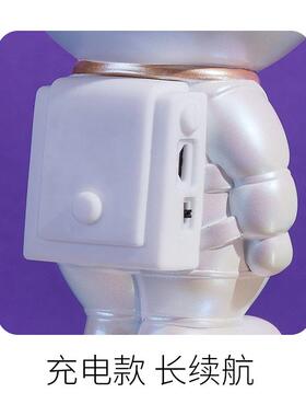 新款创意太空兔宇航员小夜灯树脂家居桌面摆件学生同学朋友送礼品