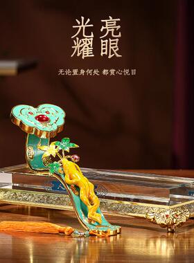 礼之源珐瑯彩工艺礼品摆饰人生如意摆件家居客厅酒柜装饰品乔迁新