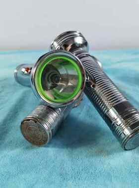 民俗老物件大头铁皮手电筒古董杂项旧货老式电棒子农家院装饰摆件