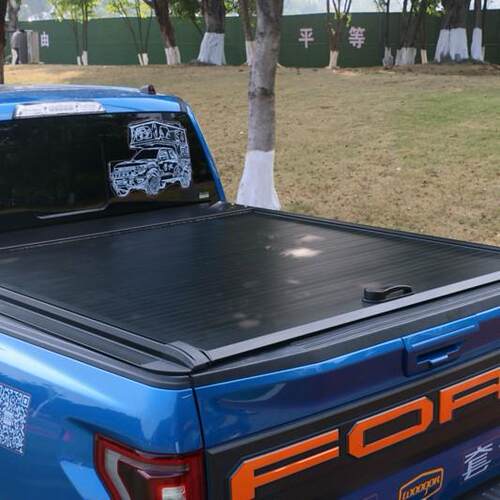 适用09-22年福特猛禽F150专用手动卷帘平盖半自动伸缩后尾箱盖板 - 图0