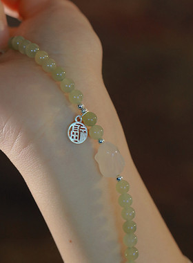 天设3143和田玉diy计时尚女款手链手工串厂手家量然大从优