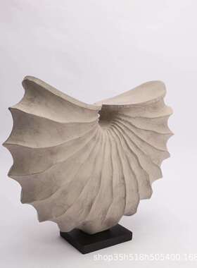 约现代树半0040月摆件样板房间售楼处电视软简装饰品艺术脂摆柜件