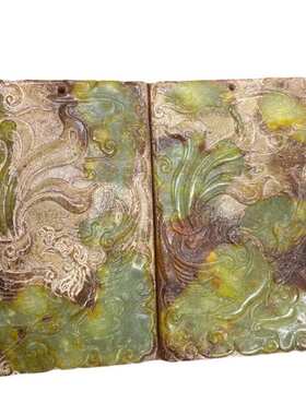 玉器旧牌做老凤腰牌仿古文玩腰玉石石牌明清挂件玉龙收仿岫佩藏玉