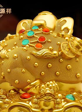 铺鎏金铜八方来财金蟾摆招件财三足蟾高蜍公司店档大气开业送LGF-