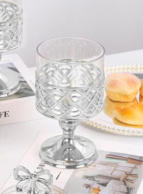Golden carved, luxurious European-style transparent electrop