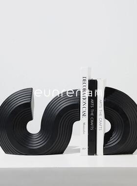 北欧现代简约S型电书装古饰摆DKN件客厅博架卧室视柜书挡房软装摆