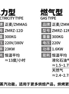 正麦12盘热风循环旋转炉商用烤肉烤面包蛋糕烤饼干全自动烘焙烤炉