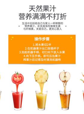 源头厂家不锈钢手动榨汁机多功能手动榨汁器水果柠檬压汁器跨境