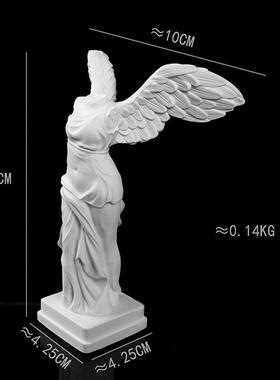 轻奢欧式胜利女孩雕塑人物像树脂工艺品家居装饰摆件书房客厅道具