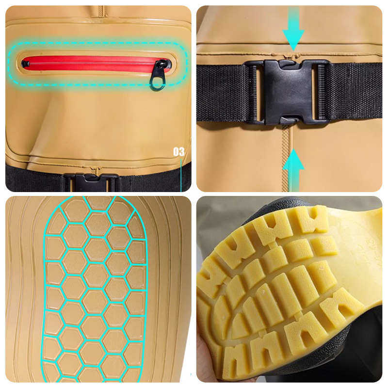 下水裤水鞋连体全身水库半身皮裤男皮叉抓捕鱼防水衣雨裤雨鞋一体,淘宝优惠券,粉丝福利购,淘宝优惠卷