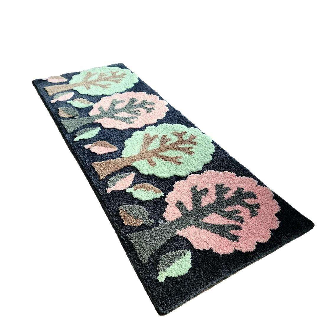 Four trees tufted floor mat pastoral small fresh living room sofa cushion bedroom bedside bay window carpet