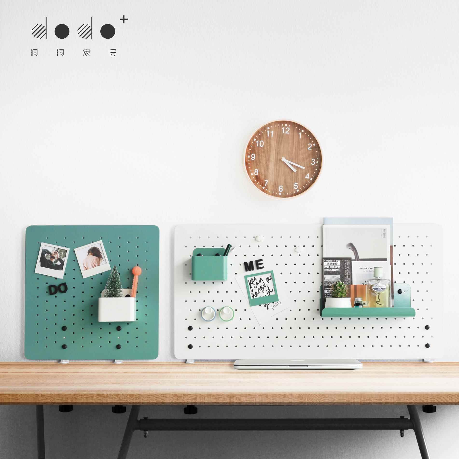 Desk vertical perforated board without punching desktop storage desk partition table clip-type metal storage rack