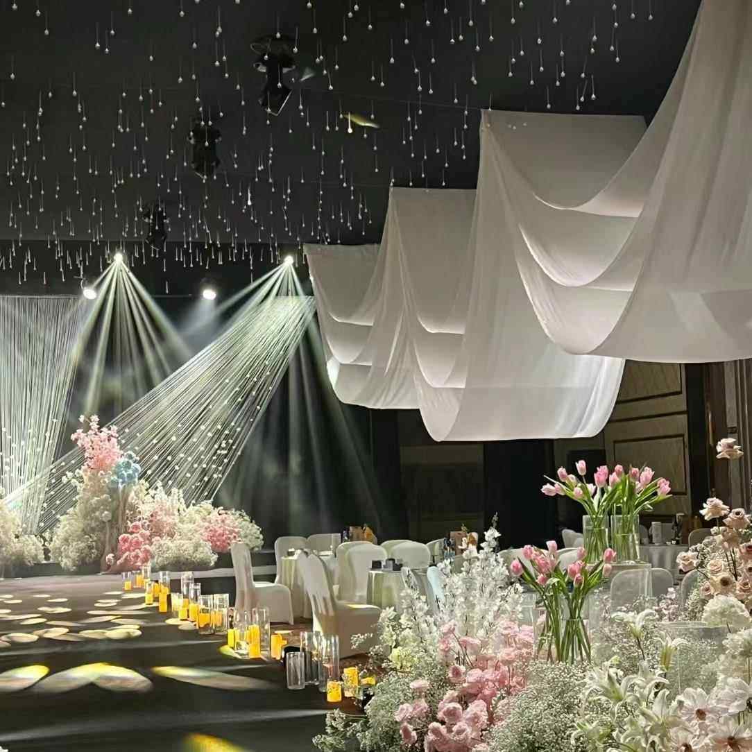 婚庆布幔封顶吊顶纱幔布幔婚礼牛奶丝韩式吊顶布幔多层吊顶装饰布,淘宝优惠券,粉丝福利购,淘宝优惠卷