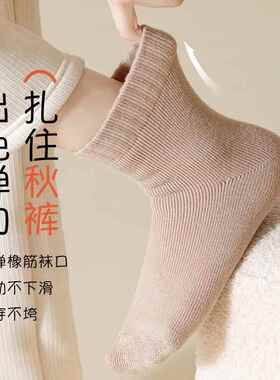 诸暨袜子女秋冬加厚袜子加绒保暖毛圈羊毛袜女士中筒袜羊绒地板袜