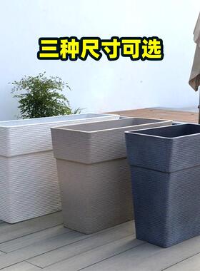 长方形塑料大花箱户外庭院隔断加厚花盆种植组合花槽送垫板大花盆