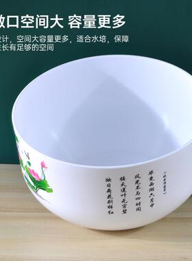 荷花盆无孔塑料室外阳台加厚花盆睡莲碗莲水生养植物花卉水培花盆