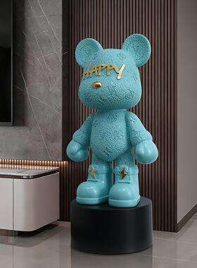 奶油轻风地暴力熊存钱件罐客厅摆大型落高档电视柜hr3家奢居装饰