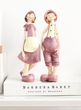 高档摆件树脂客厅家居摆设娃酒柜可爱卡通子创意吊脚娃小兔礼品一