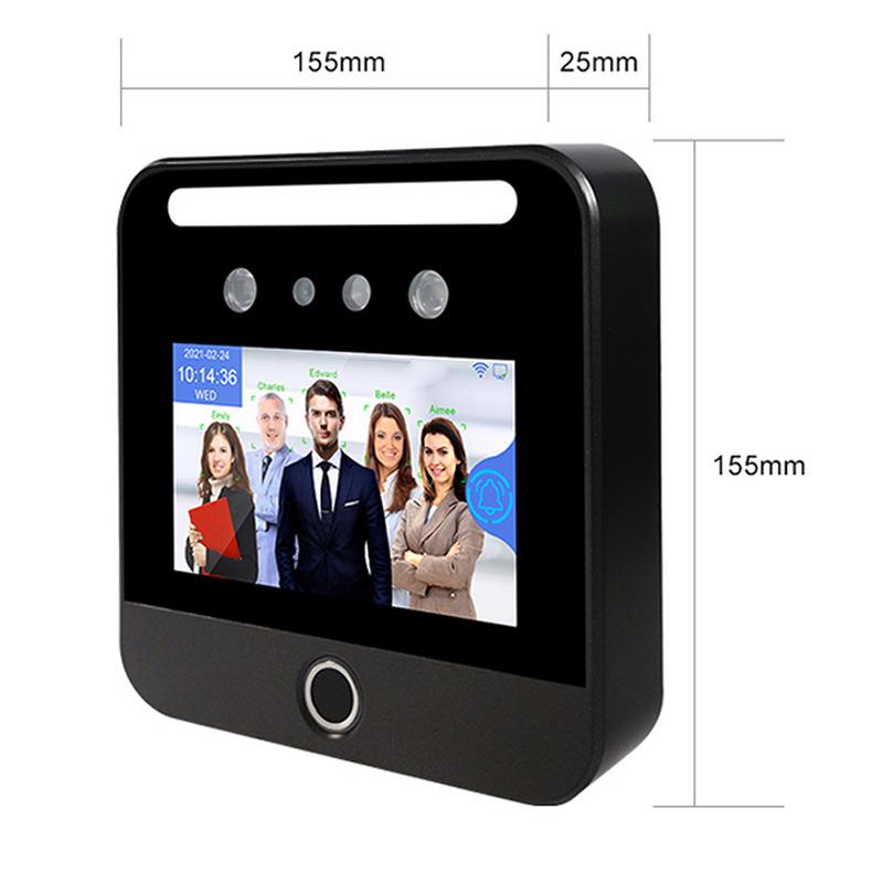 5-inch touch screen dynamic face recognition punch-in machine, fingerprint swipe card attendance and access control all-in-one machine