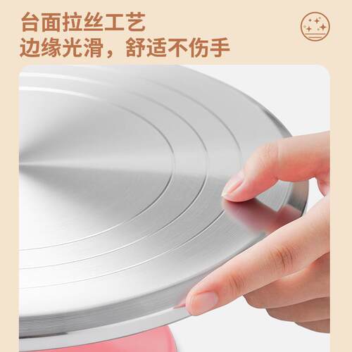 三能蛋糕转盘裱花台套装铝合金托 托盘旋转家用商用裱花转台烘食 - 图2