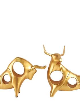 打折创意酒家居装饰品招财牛气摆件柜子年冲天吉祥物客厅轻奢金牛