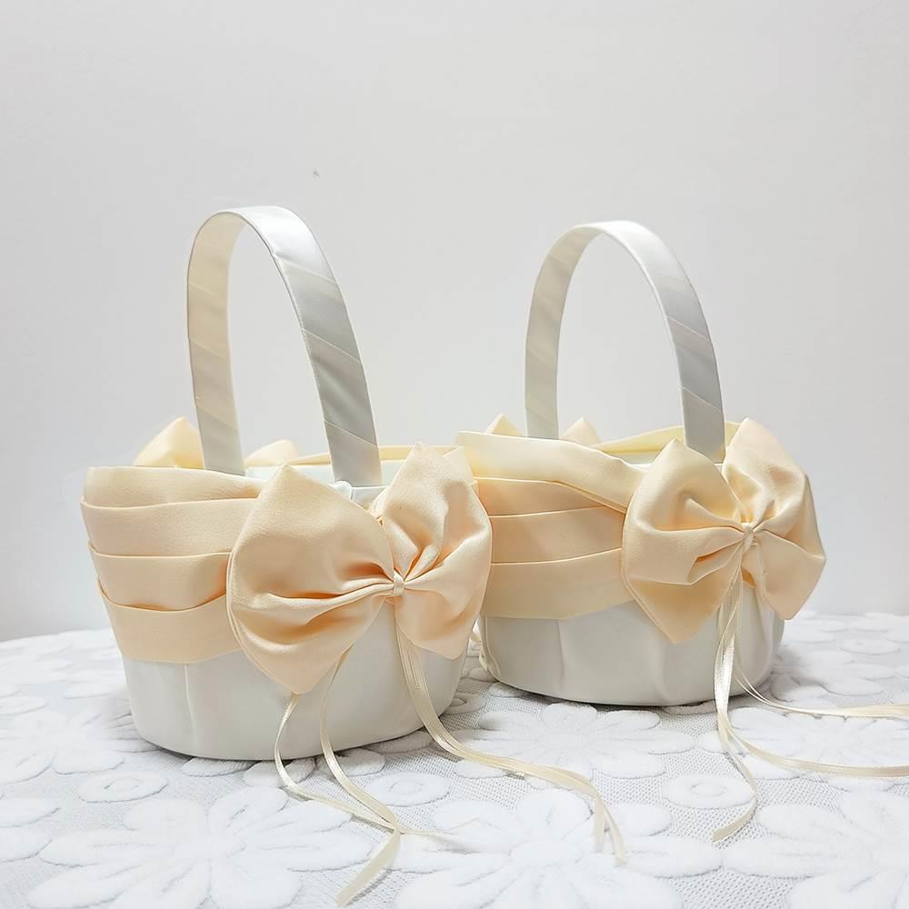 花童撒花篮结婚篮户外婚礼手提花篮放花瓣戒指婚庆晚会舞蹈篮子 - 图0