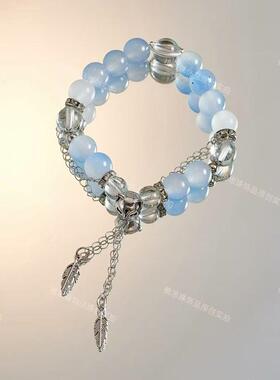 超仙梦幻鱼尾串珠小众甜美设计夜市摆摊人鱼气质闺蜜网红手串