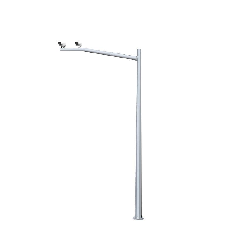 Manufacturer's double-arm traffic monitoring pole electronic monitoring pole signal pole camera hot-dip galvanized octagonal monitoring