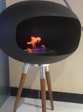 高脚壁炉真火炉户外室内装饰高端大气酒精壁炉跨境现货