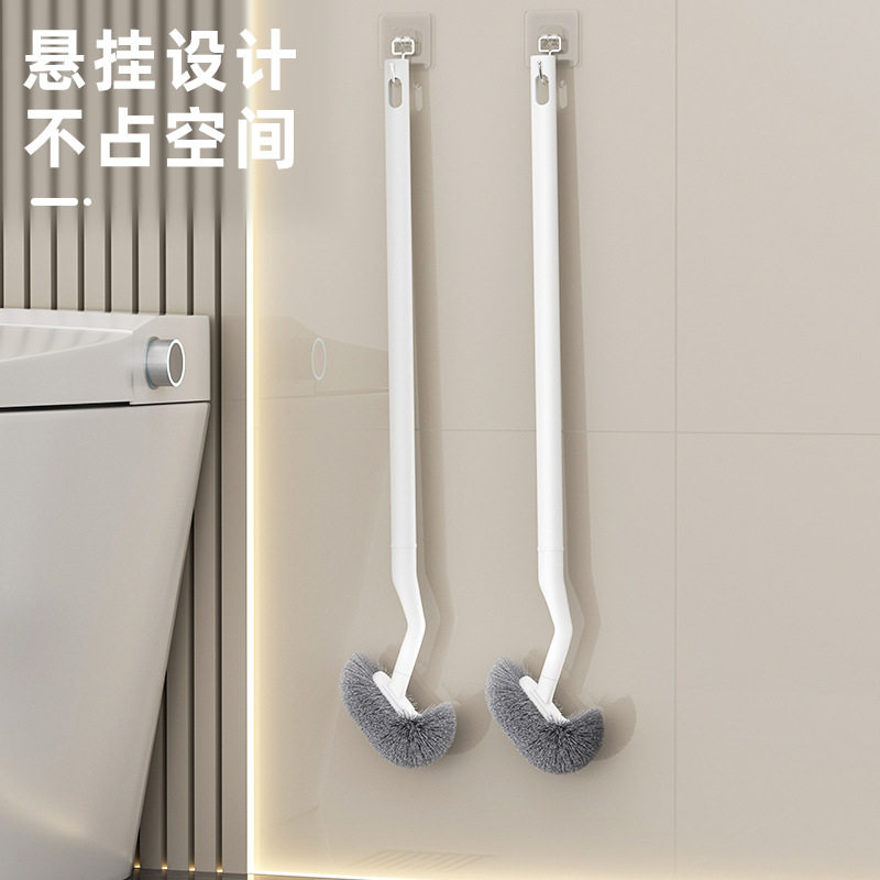 Bathroom toilet long handle soft bristle toilet brush