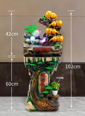 高档高档生财礼风水轮白客厅菜流水喷泉循招环水开业财物办公室送