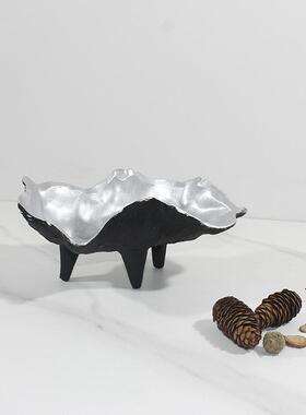 代奢意样板房软装饰品客ZVW厅餐厅茶轻现几果盘餐桌创果篓简约摆