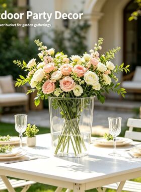 亚克力透明养花花束花瓶塑料花瓶