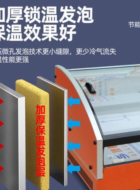 台摆式冷藏展柜三轮车移动摊scz-1冰箱凉水菜果捞饭厅炸串示商用